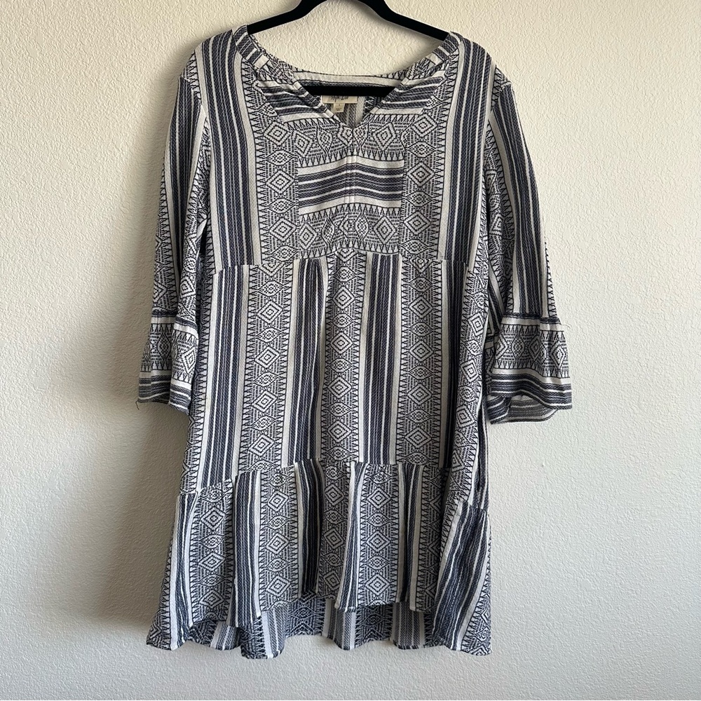 Style & Co. Gray Bell Sleeve Sundress